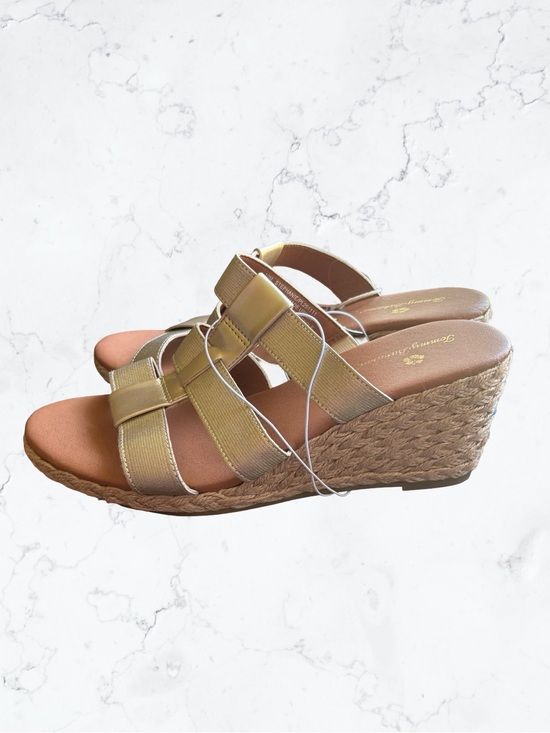 Tommy Bahama Shoes - Tommy Bahama Metallic Gold Wedge Sandals